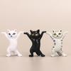 Earphone Stand Handmade Cute Dancing Cat Shape Penholder Doll Decoration for Desktop