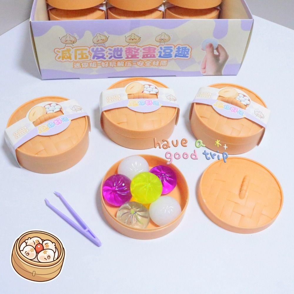 Cute Pinch Steamer Bun Toy Squeezable Sensory Toy Student Mini Dumplings Squishy Party Favors