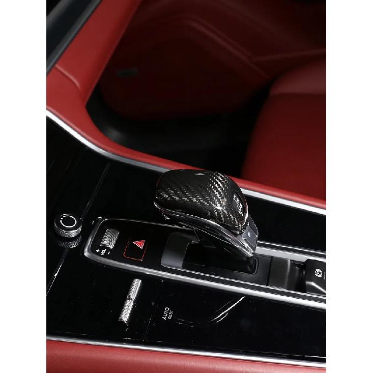 Real Carbon Fiber Car Interior Gear Shift Gear Head Cover Trim For Porsche Panamera 971 2017-2023 Auto Accessories