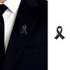 10Pcs Black Ribbon Pin Badge Brooch Funerals Memorial Pin Enamel Black Ribbon Alloy Pin Badge Brooch Clothing Accessory Pin