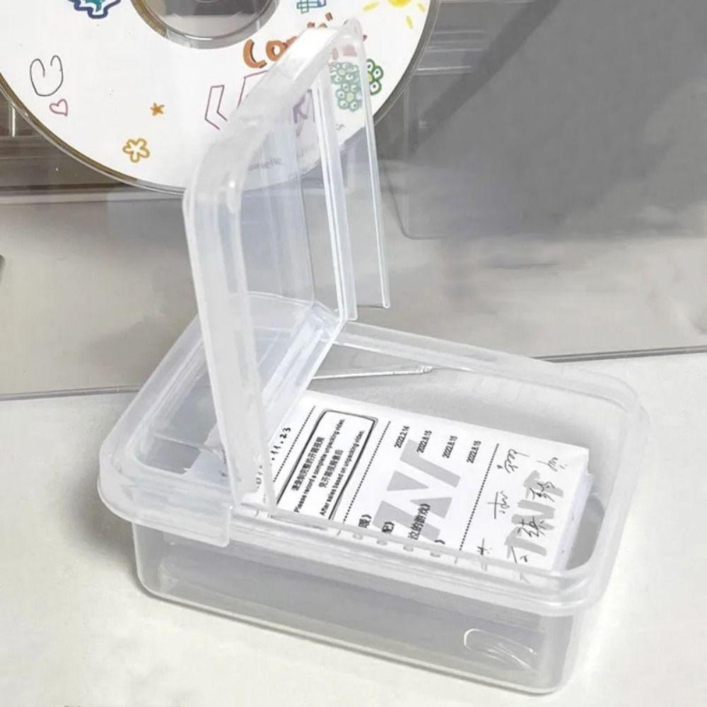 Small Card Film Storage Box Transparent Photocard Collection Case Flip Lip Card Holder Box DIY