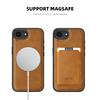 For iPhone 16e Magnetic Case with Detachable Card Holder TPU+PU Leather Phone Back Cover
