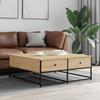 VidaXL Coffee Table Sonoma Oak 100x99x40 Cm Engineered Wood 835295