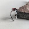Серебряное кольцо с искусственным гранатом nano 2.165ct, вес изделия 3,04 гр (60002420)