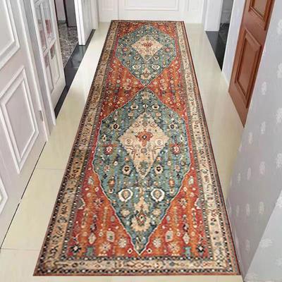 Boho Chic Runner Rug - Vintage Bohemian Style, Non-Slip & Machine Washable, Perfect for Living Room, Bedroom, and Hallway Decor