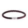 Bracelet Braided with Magnetic Buckle Faux Leather Versatile Men Hand Chain for Anniversary