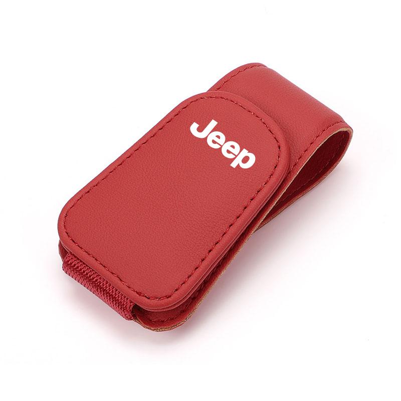 Car Glasses Sun Visor Box Auto Sunglasses Clip Card Accessories For Jeep Grand Cherokee Wrangler JK Gladiator Compass Renegade P