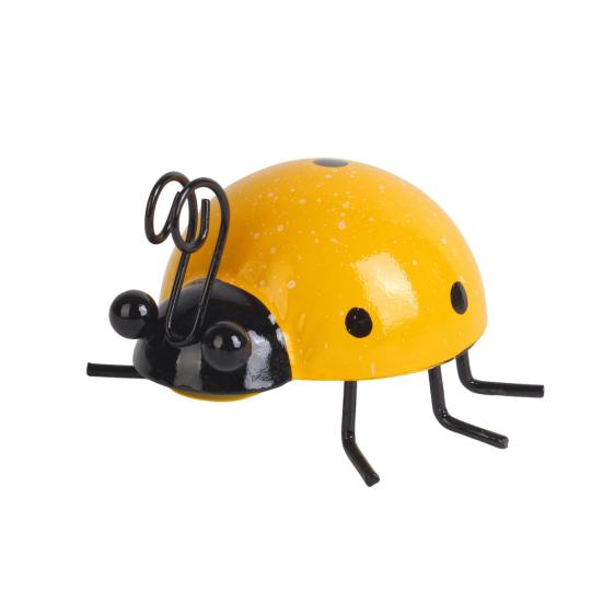 Металлическое украшение для сада в виде божьей коровки, настенный декор, скульптура божьей коровки, расписанная вручную фигурка божьей коровки для забора, дерева, крыльца, дома, патио