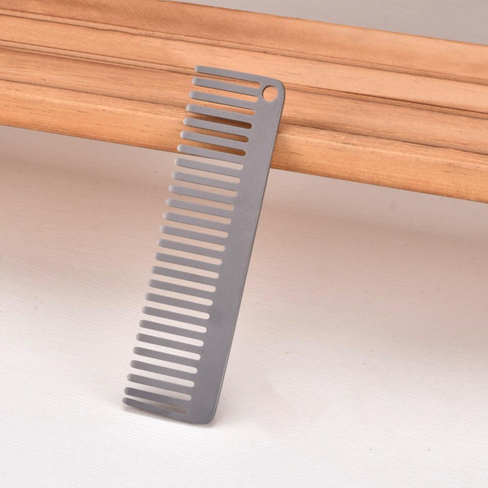 Титановая расческа антистатическая портативная походная расческа термостойкая карманная титановая расческа уличная расческа для волос для кемпинга путешествий