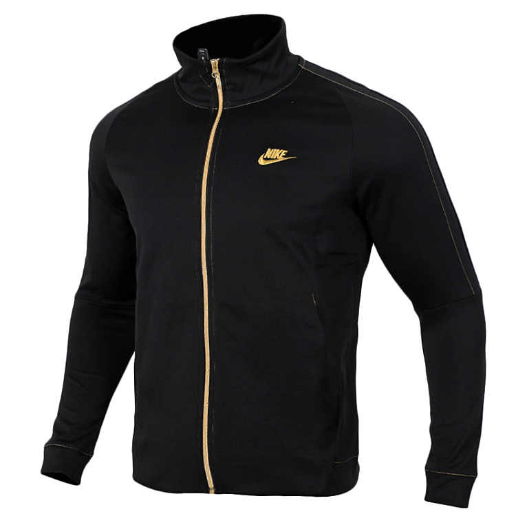 Nike Куртки Мужские Черный Золотой Стойка Умеренный Другое BQ2566-011