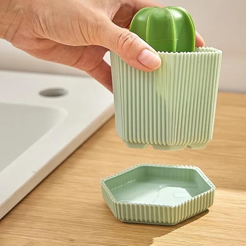 Щетка для мытья посуды в виде кактуса, щетка для мытья кастрюль, щетка для мытья кастрюль с ручкой, нано-шар для чистки