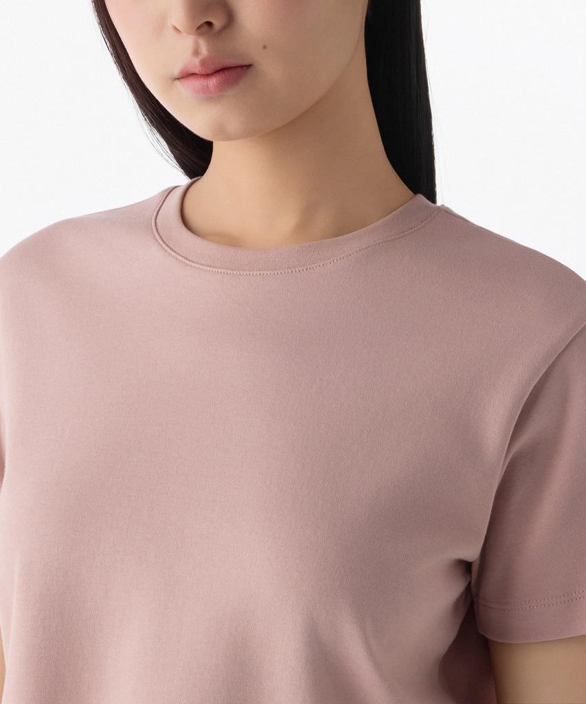 MUSINSA STANDARD WOMAN Women'S Crew Neck Crop T-Shirt [Desert Pink]