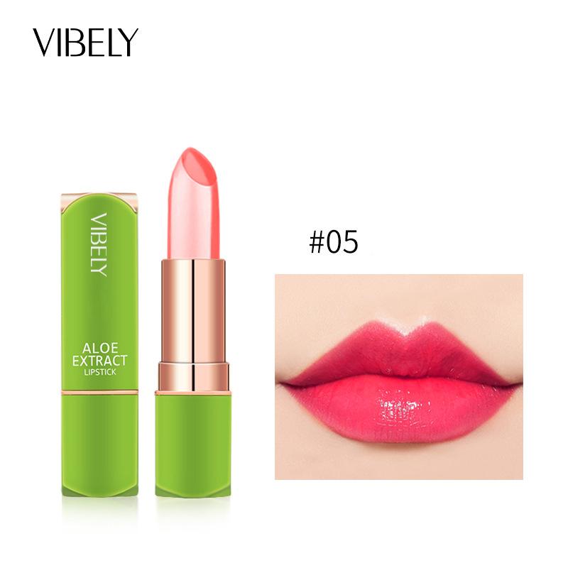 VIBELY Jelly Change Lipstick Aloe Veority Constellation Corporal Cosmetic Seven Color Увлажняющая увлажняющая помада