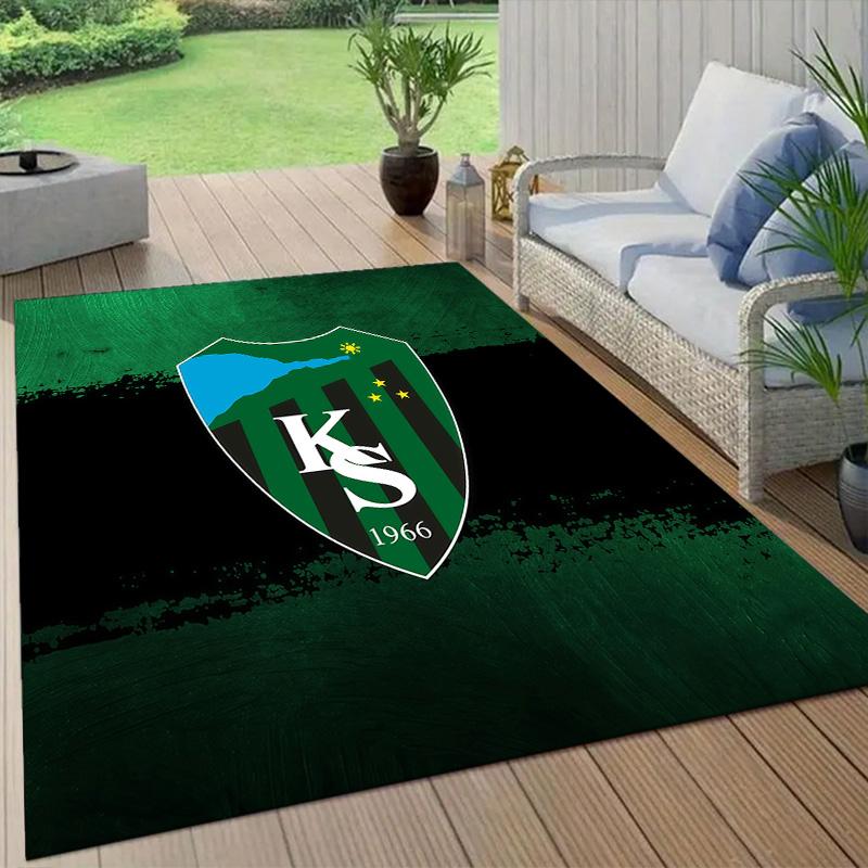 Квадратный ковер с фланелевым узором Kocaelispor, Ковер для гостиной, спальни, дивана, игровой комнаты, Нескользящий коврик для пола