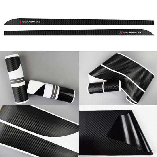 Car Performance Side Skirt Carbon Fiber Decal Stickers Sport Badge for BMW
