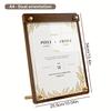 1PC Clipboard Cafe Solid Wood Display Board Restaurant Solid Walnut Wood Table Acrylic Menu Top Display Menu Board Party A4/A5/A6