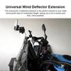 Motorcycle Windshield Extension Universal Adjustable Airflow Windscreen Extender Fits All Motobikes (Transparent)