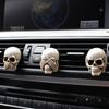 2/3 шт. Милый зажим для вентиляционного отверстия автомобиля в виде черепа, смола, декор черепа для вентиляции, освежитель, скелет, декор воздуховода автомобиля, интерьер автомобиля, декор на Хэллоуин