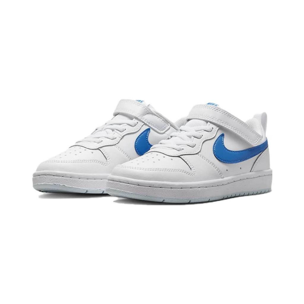 Nike Court Borough Low 2 PSV White Photo Blue Детские кроссовки Pure-Platinum Stadium-Green BQ5451-123