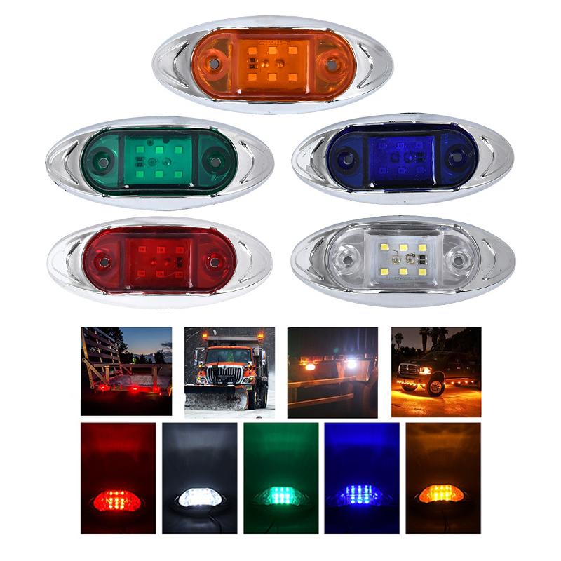 1 шт. 12 В 24 В авто 6 светодиодных сигнальных фонарей боковые габаритные огни прицепа грузовика сигнальная лампа многофункциональная водонепроницаемая ширина света