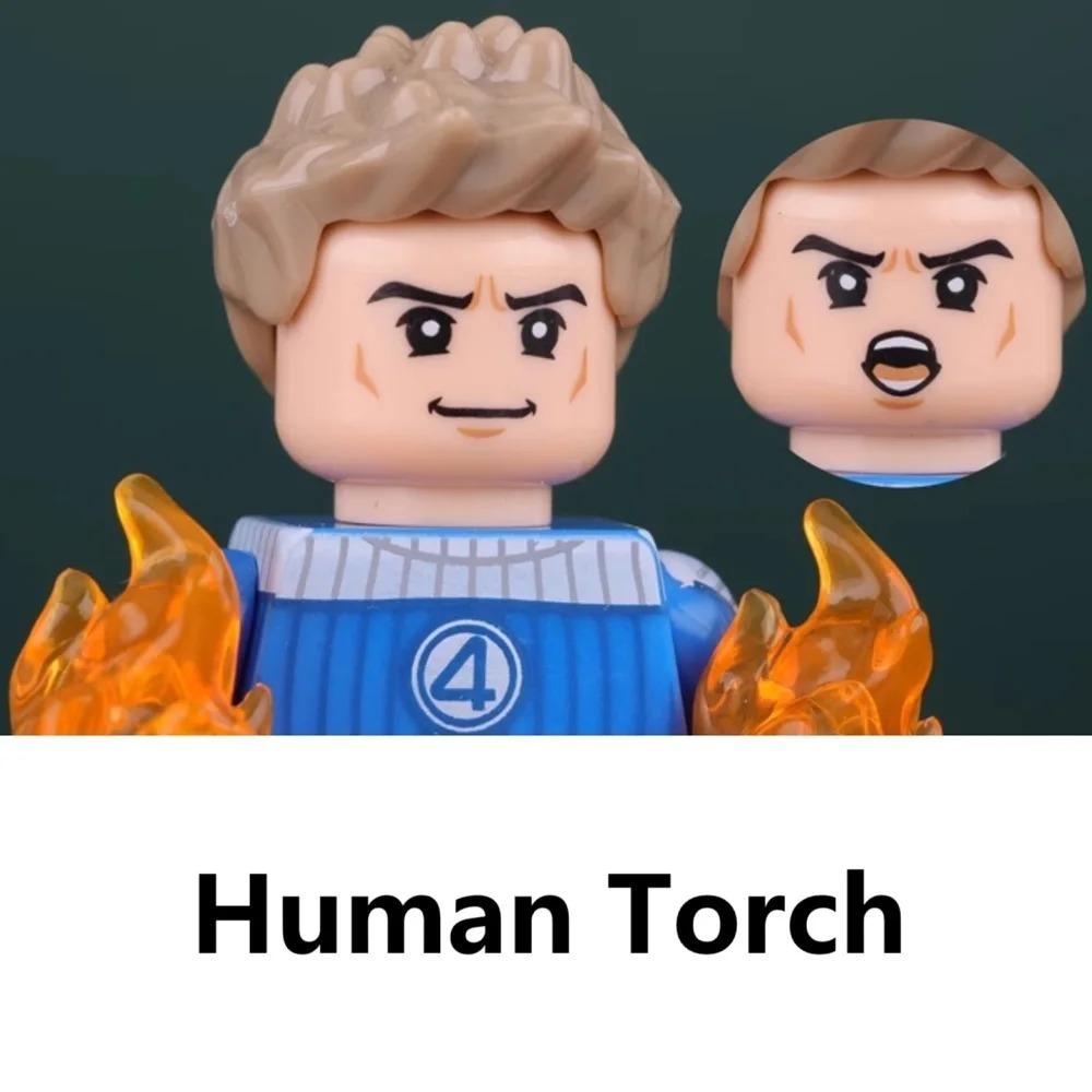 G0151 Новый набор Фантастической Четверки Конструктор Человек-Факел Мистер Фантастик Галактус Мини Экшн Фигурки Игрушки