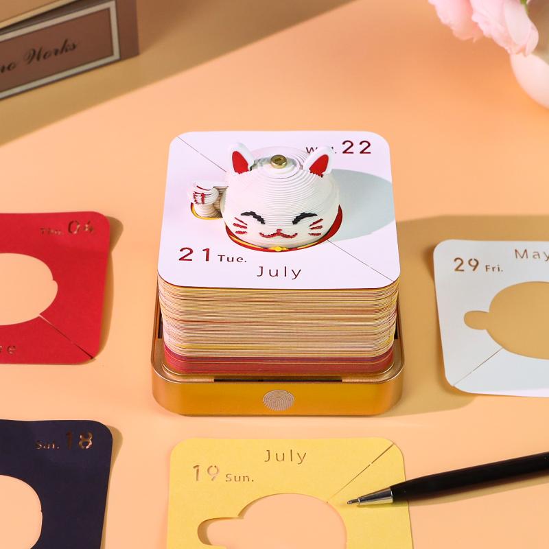 Stay Organized with 2027 LED Light Desk Calendar Featuring 3D and Tear-away Style