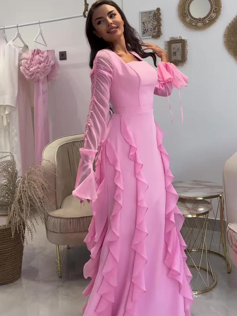 Весеннее ретро элегантное платье с длинным рукавом и приталенным силуэтом для женщин 2025