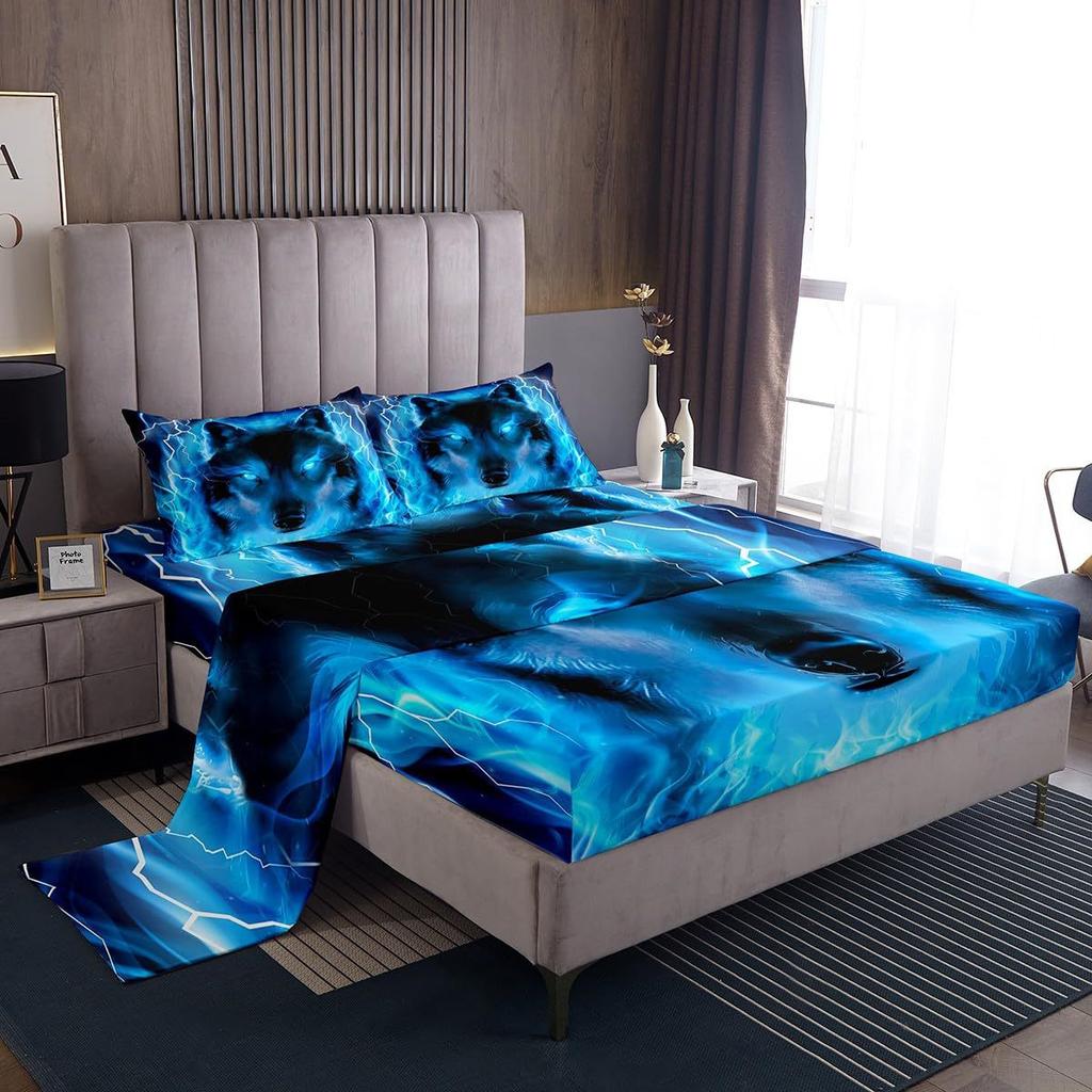 Color tie-dye swirl pattern bed hat four-piece bedding set bedroom dormitory bedding decoration