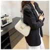 Женская однотонная сумка-багет на молнии с наклоном для отдыха из искусственной кожи с регулируемым ремешком на ремне