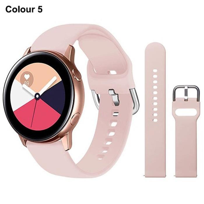 Силиконовый ремешок 20 мм 22 мм для Samsung Galaxy Watch Active 2 Watch 3 45 мм 42 мм Gear S3 ремешок для часов браслет-ремешок для Amazfit bip Huawei Watch GT 2 2e pro