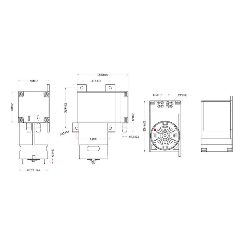 DC 12V Mini Vacuum Pump 8L/min High Pressure Suction Diaphragm Pumps With Holder Drop Ship