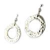 [C5667] - Silver Earrings 'Hammered Halos'