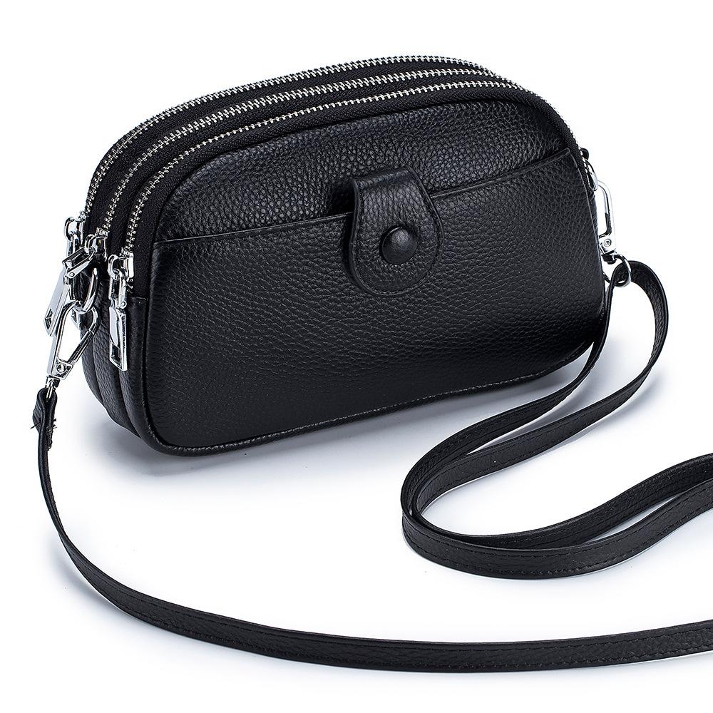 Leather Fashion Mom Bag Mobile Phone Bag Mini Crossbody Bag Women's Shoulder Bag Large Capacity