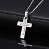 Мужские и мальчишеские necklaces с подвеской в виде креста, водонепроницаемые necklaces из нержавеющей стали, христианские религиозные украшения для молитвы, подарок