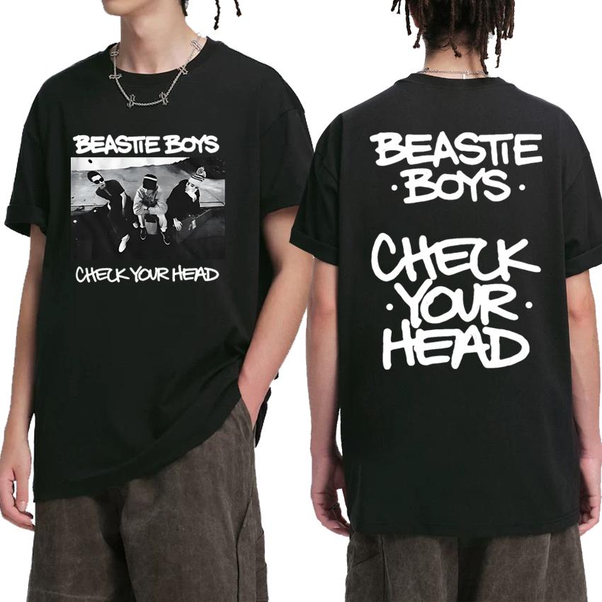 Хип-хоп группы Beastie Boys принт альбома Check Your Head футболка Унисекс винтажная Летняя с коротким рукавом Футболки Мужчины Женщины Хлопковый топ