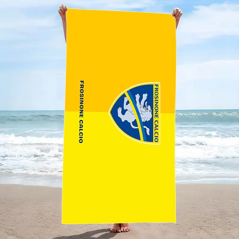 Пляжное полотенце с принтом Frosinone Calcio, Большое, Мягкое, Быстросохнущее, для Пляжа, Кемпинга, Плавания