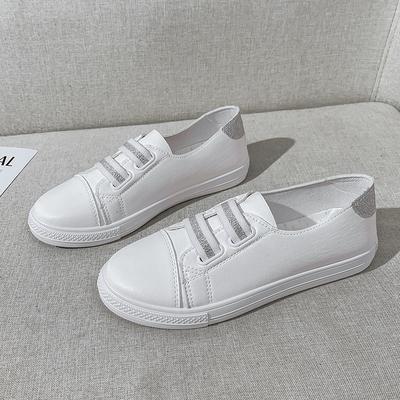 Маленькие белые туфли для женщин, весна, новые универсальные кожаные туфли на плоской подошве, повседневные студенческие туфли, маленькие белые туфли Ins Tide