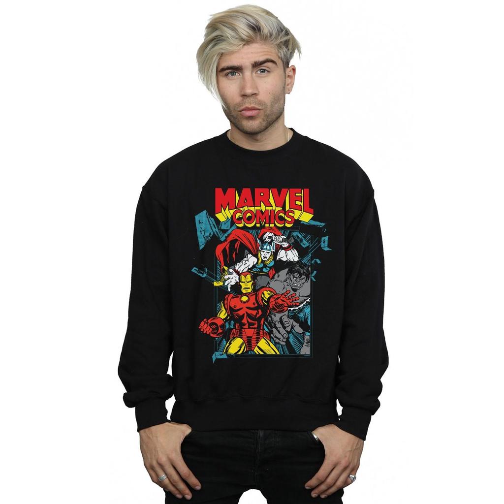 Marvel Comics Mens Trio Pose Sweatshirt
