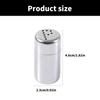 4 Pieces Portable Salt Shakers Stainless Steel Condiment Holders Seasoning Container with Lid for Travel and Picnics