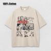 Аниме Футболки с Монстрами Выстиранные Мужские Женские Хлопковые Футболки Харадзюку Высокое Качество Ретро для Мужчин Женщин Топы Футболки Унисекс