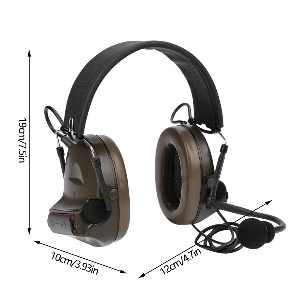 Outdoor Earmuff Microphone Earphone Headset for Combat Games