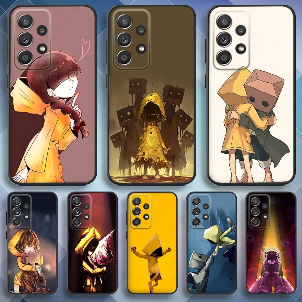 Чехол для телефона Little N-Nightmares для Samsung S 25,24,23,22,30,21,10,9,Ultra,Plus,Lite,FE,4,5 G Мягкий черный чехол