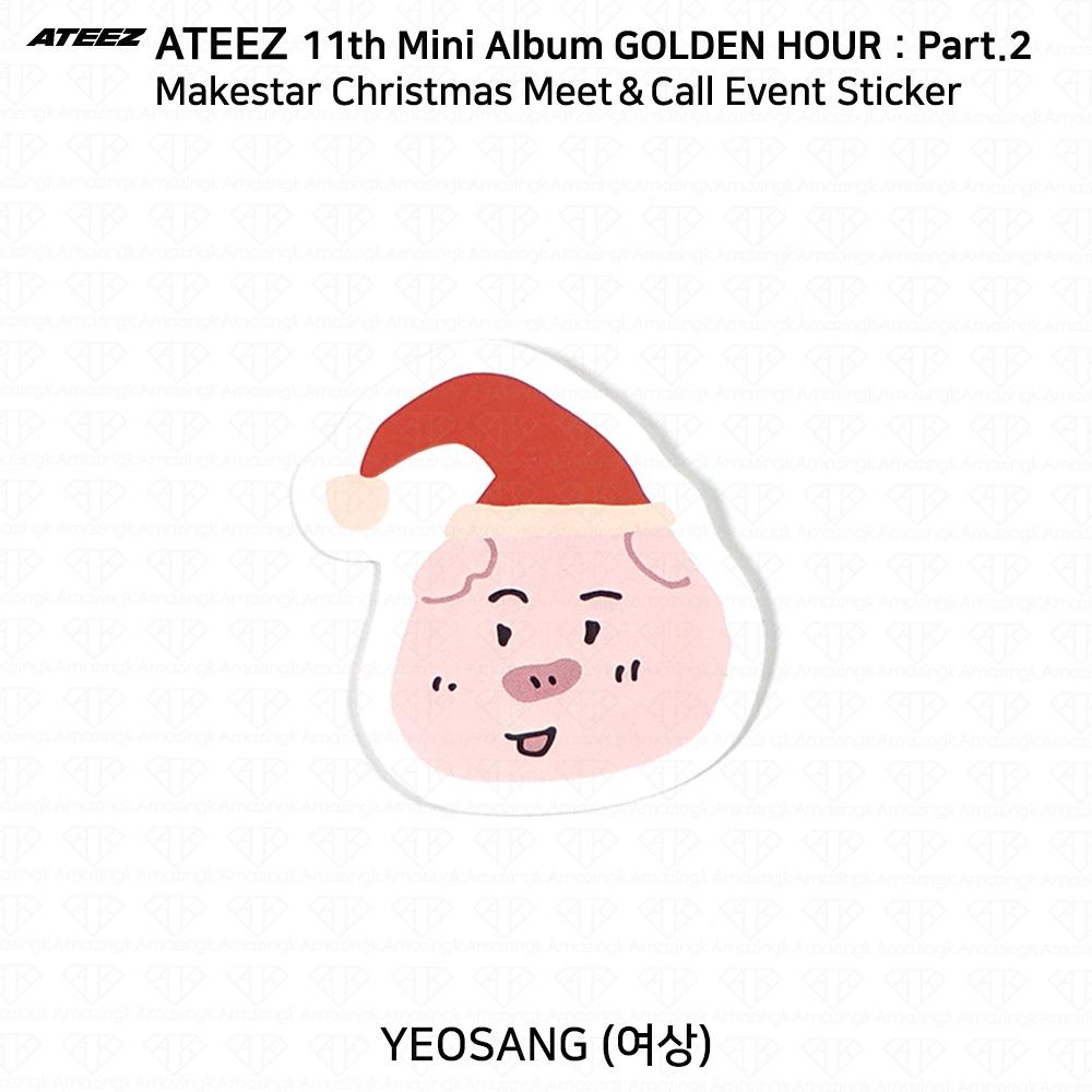 ATEEZ Golden Hour Часть 2 Makestar Christmas Meet&Call Event Фотокарточка Наклейка