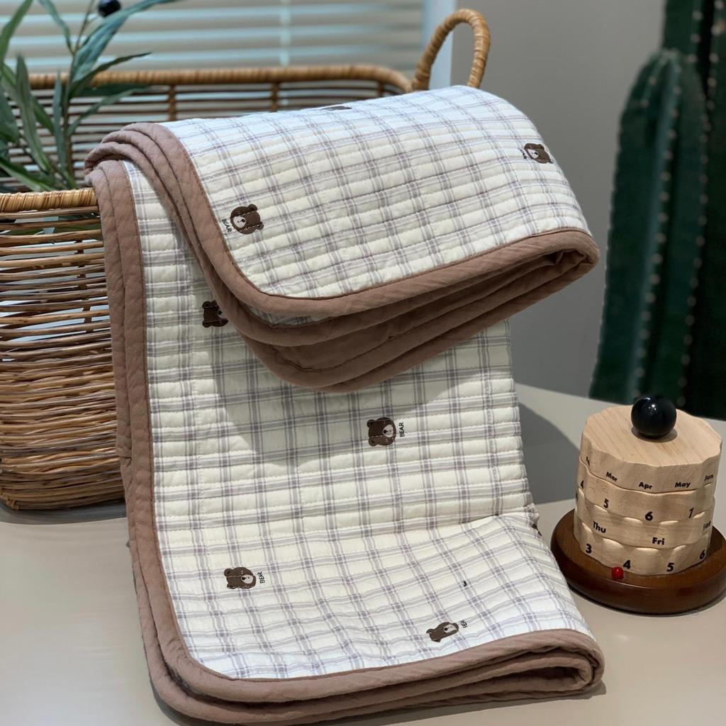 Стеганое покрывало с подходящими наволочками из чистого хлопка (Набор из 2), Уплотненный, 48x74см, Подходит для всех сезонов.