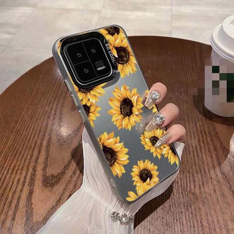 Чехол Sunflower для iPhone 16 Samsung A55 A35 A34 S24 FE Xiaomi Redmi Note 13 Pro 14C Huawei Honor 200 противоударный бампер для телефона с защитой от царапин