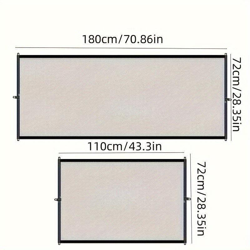 Foldable Pet Dog Barrier Gate with Hooks Portable Safety Isolation Fence for Stairs Hallway Home Pet Protection
