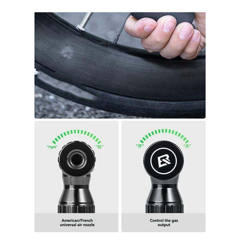 A89E-Bicycle Portable Co2 Inflator Gas CO2 Bike Pump Bike Thickened Explosion-Proof Cylinder Mountain Bike Pump Black