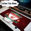 Custom Name Mouse pad Liver-pool Crest Mouse pad, Gaming Mouse Pad, keyboard pad, Desk Decor for computer notebook Fan Birthday Gift