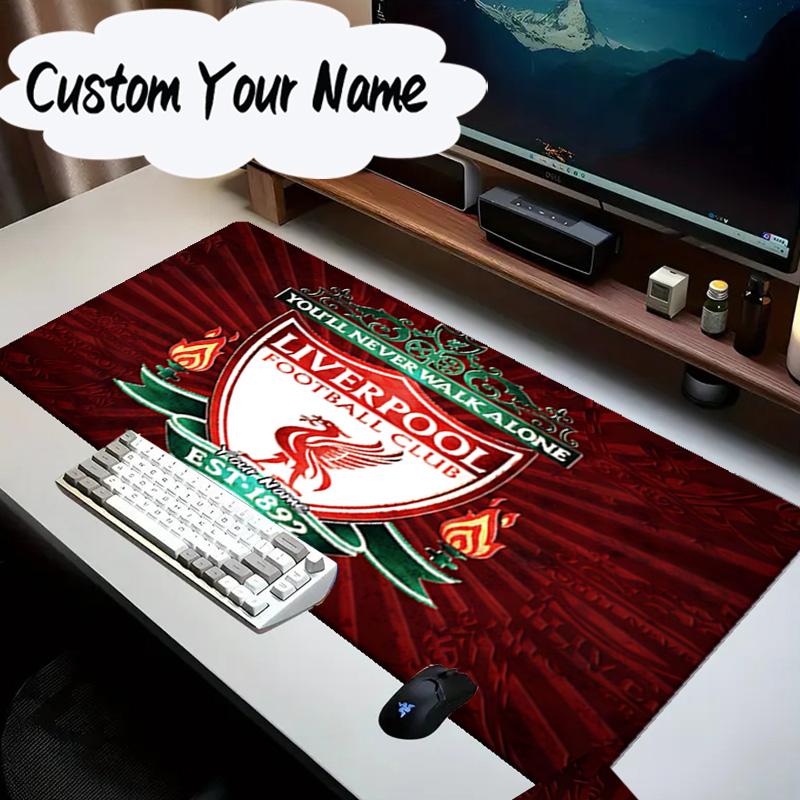 Custom Name Mouse pad Liver-pool Crest Mouse pad, Gaming Mouse Pad, keyboard pad, Desk Decor for computer notebook Fan Birthday Gift
