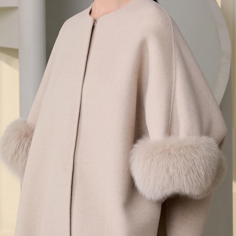 ELLASSAY Women's Cape-Style Mid-Length Wool Blend Coat